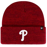 Men's '47  Red Philadelphia Phillies Brain Freeze Cuffed Knit Hat