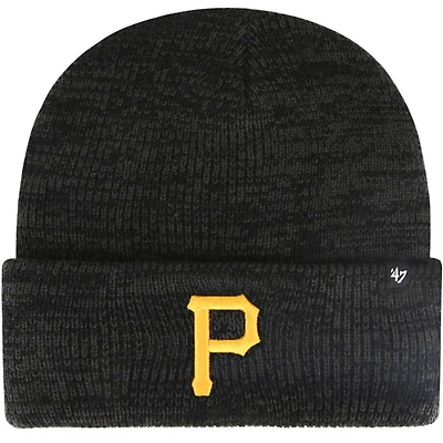 Men's '47  Black Pittsburgh Pirates Brain Freeze Cuffed Knit Hat