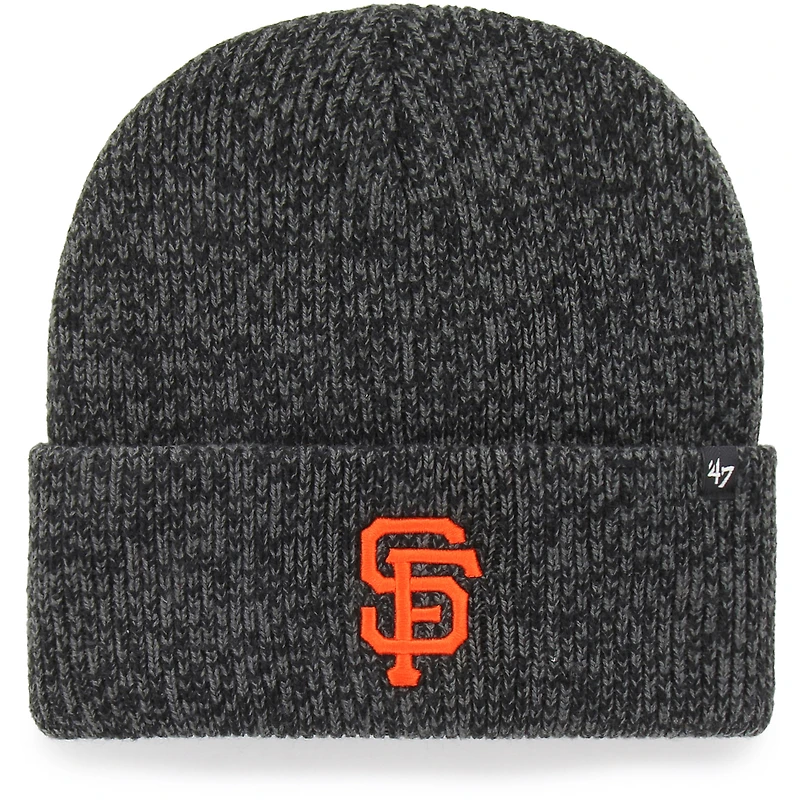 Men's '47 Black San Francisco Giants Brain Freeze Cuffed Knit Hat