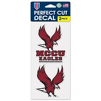 WinCraft North Carolina Central Eagles 2-Pack 4'' x 8'' Perfect Cut Decal Set