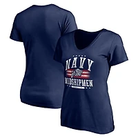 Women's Navy Navy Midshipmen City Pride V-Neck T-Shirt