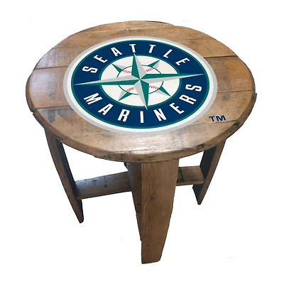 Imperial Seattle Mariners Oak Barrel Table