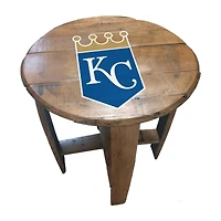 Imperial Kansas City Royals Oak Barrel Table