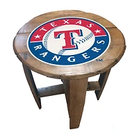 Imperial Texas Rangers Oak Barrel Table