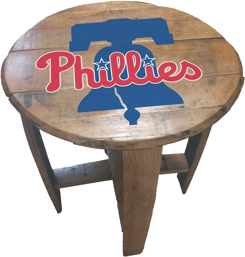 Imperial Philadelphia Phillies Oak Barrel Table