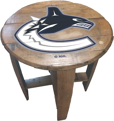 Imperial Vancouver Canucks Oak Barrel Table