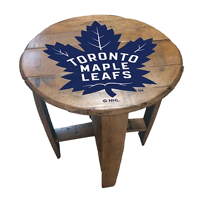 Imperial Toronto Maple Leafs Oak Barrel Table