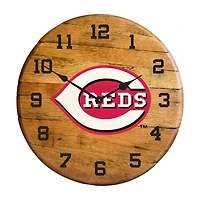 Imperial Cincinnati Reds Oak Barrel Clock