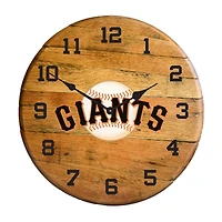 Imperial San Francisco Giants Oak Barrel Clock