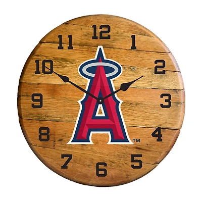 Imperial Los Angeles Angels Oak Barrel Clock
