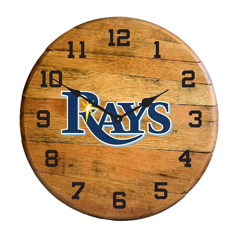 Imperial Tampa Bay Rays Oak Barrel Clock