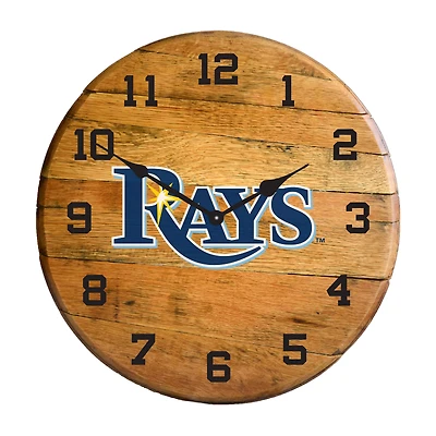 Imperial Tampa Bay Rays Oak Barrel Clock