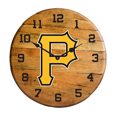 Imperial Pittsburgh Pirates Oak Barrel Clock