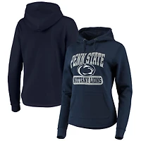 Women's Colosseum Navy Penn State Nittany Lions Core Crossover Pillbox Pullover Hoodie