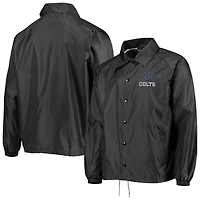 Men's Dunbrooke Black Indianapolis Colts Coaches Classic Raglan Full-Snap Windbreaker Jacket