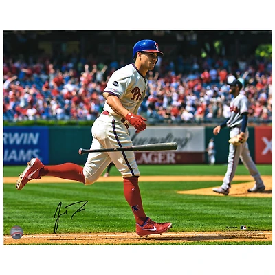 J.T. Realmuto Philadelphia Phillies Autographed 16" x 20" Bat Drop Photograph