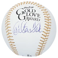 Carlton Fisk Boston Red Sox Autographed Rawlings Gold Glove Award Baseball