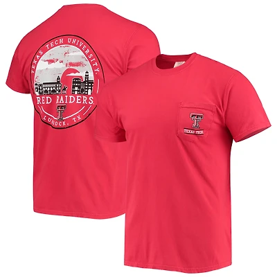 Men's Red Texas Tech Red Raiders Circle Campus Scene T-Shirt