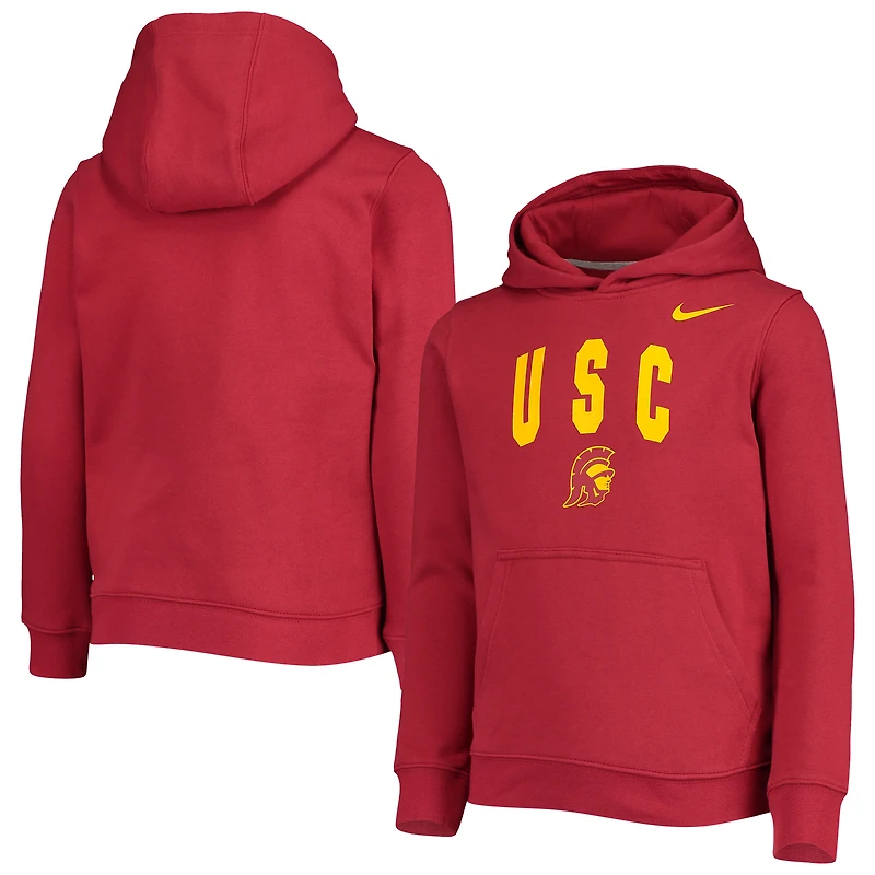 Youth Nike Cardinal USC Trojans Club Fleece Pullover Hoodie