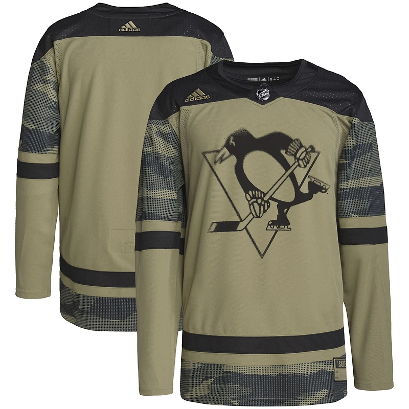 Men's adidas Camo Pittsburgh Penguins Military Appreciation Team Authentic Practice Jersey