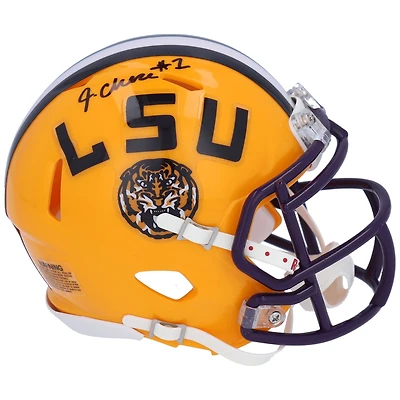 Ja'Marr Chase LSU Tigers Autographed Riddell Speed Mini Helmet