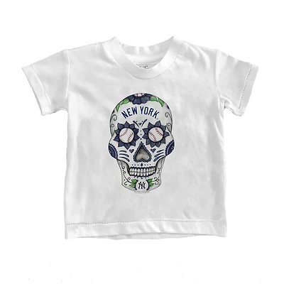 Youth Tiny Turnip White New York Yankees Sugar Skull T-Shirt