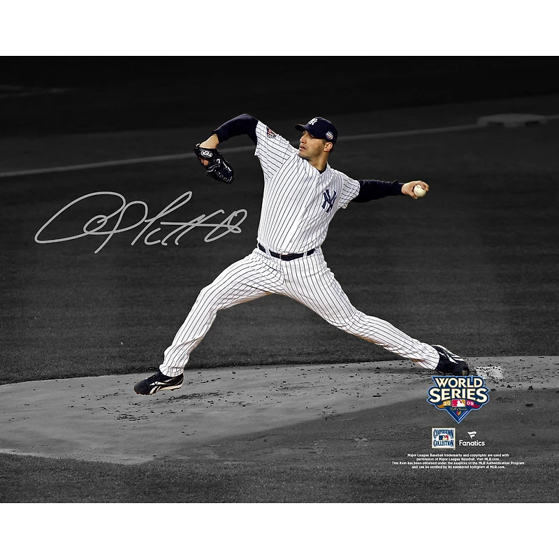 Andy Pettitte New York Yankees Autographed 8'' x 10'' Cooperstown Collection 2009 World Series Pitching Photograph