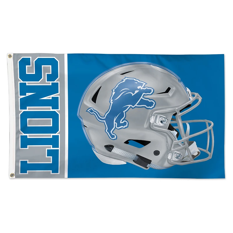WinCraft Detroit Lions 3' x 5' Helmet Deluxe Single-Sided Flag