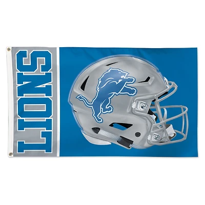 WinCraft Detroit Lions 3' x 5' Helmet Deluxe Single-Sided Flag