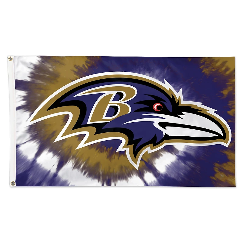 WinCraft Baltimore Ravens 3' x 5' Tye Dye Deluxe Single-Sided Flag