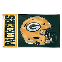 WinCraft Green Bay Packers 3' x 5' Helmet Deluxe Single-Sided Flag