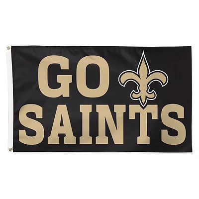 WinCraft New Orleans Saints 3' x 5' Slogan Deluxe Single-Sided Flag