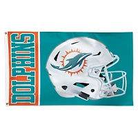 WinCraft Miami Dolphins 3' x 5' Helmet Deluxe Single-Sided Flag