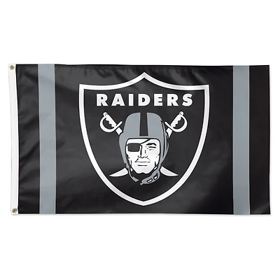 WinCraft Las Vegas Raiders 3' x 5' Vertical Stripes Deluxe Single-Sided Flag