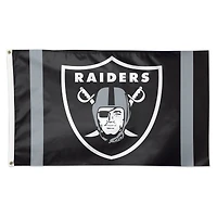 WinCraft Las Vegas Raiders 3' x 5' Vertical Stripes Deluxe Single-Sided Flag