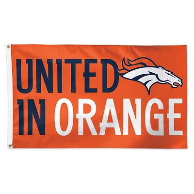 WinCraft Denver Broncos 3' x 5' Slogan Deluxe Single-Sided Flag