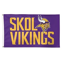 WinCraft Minnesota Vikings 3' x 5' Slogan Deluxe Single-Sided Flag