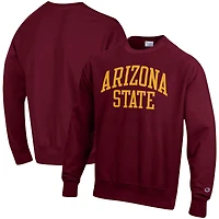 Men's Champion Maroon Arizona State Sun Devils Relaxed Fit Arch Reverse Weave Pullover Sweatshirt