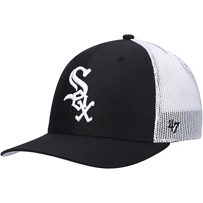 Men's '47 Black/White Chicago White Sox Primary Logo Trucker Snapback Hat