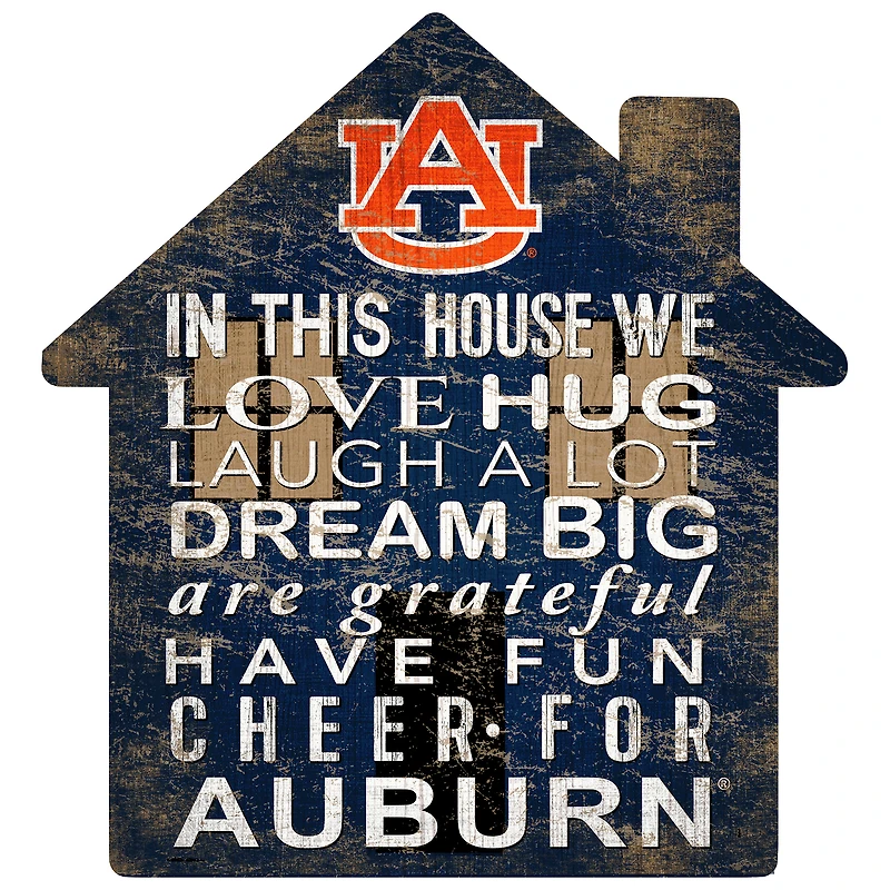 Auburn Tigers 12'' Team House Sign