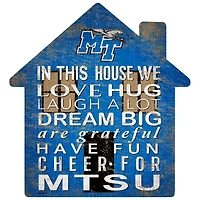 MTSU Blue Raiders 12'' Team House Sign