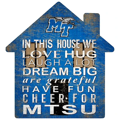 MTSU Blue Raiders 12'' Team House Sign