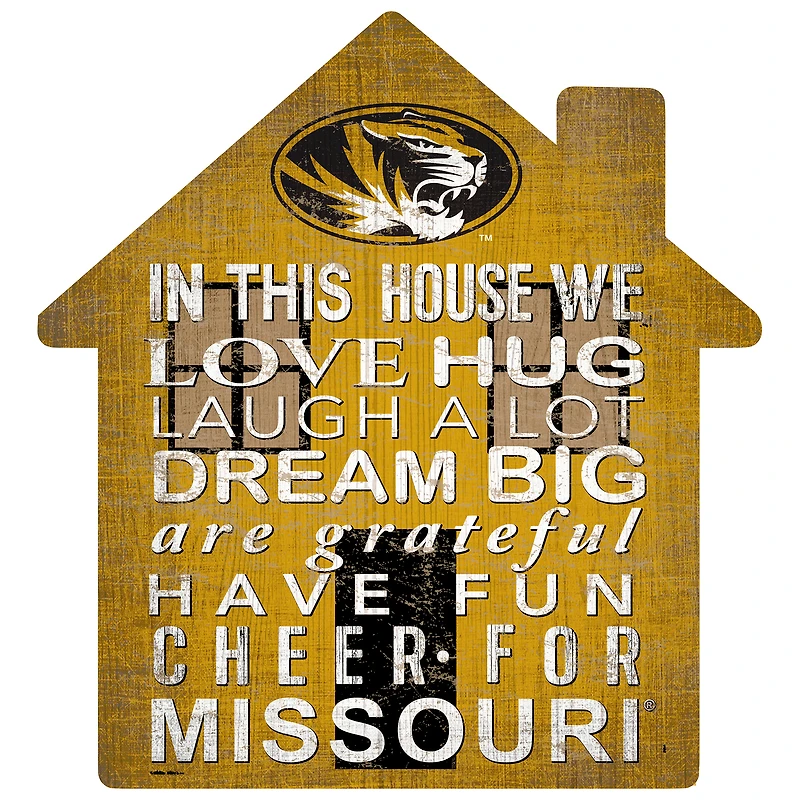 Missouri Tigers 12'' Team House Sign