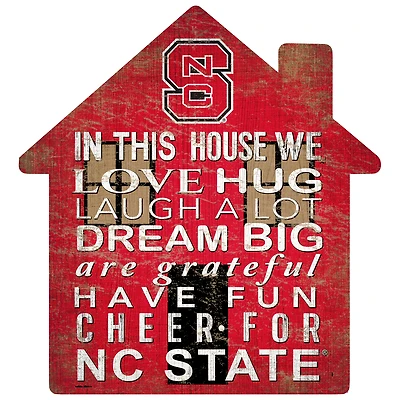 NC State Wolfpack 12'' Team House Sign