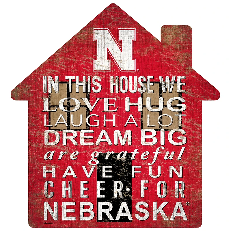 Nebraska Huskers 12'' Team House Sign