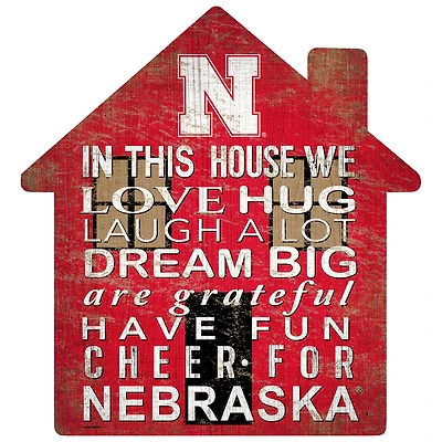 Nebraska Huskers 12'' Team House Sign