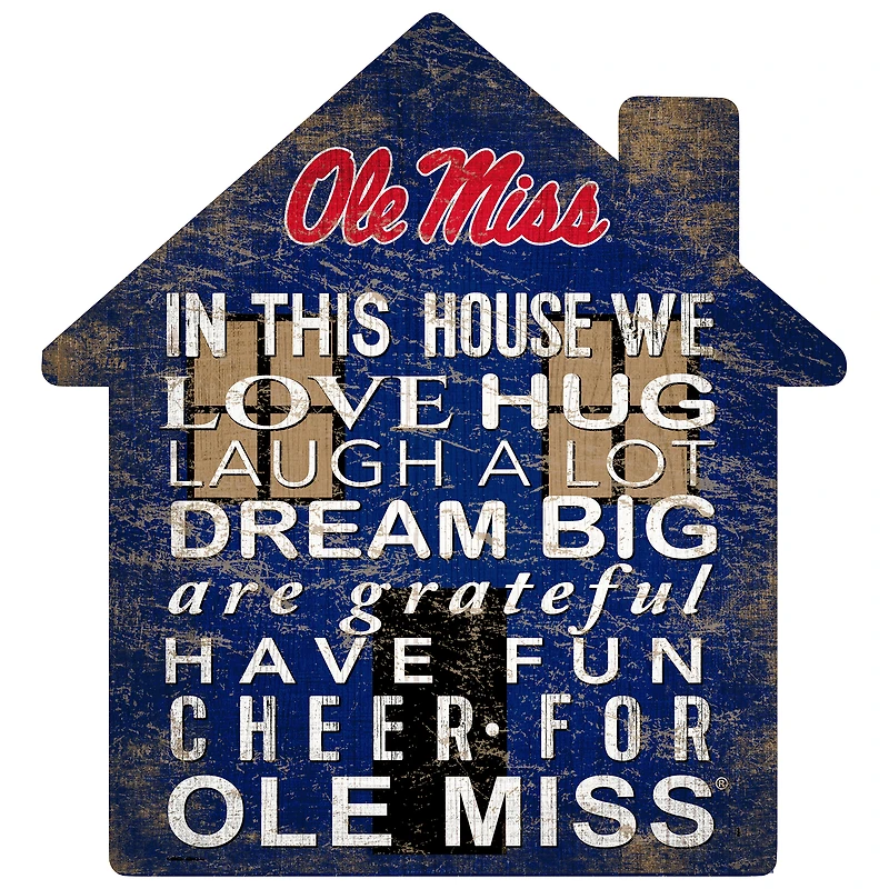 Ole Miss Rebels 12'' Team House Sign