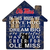 Ole Miss Rebels 12'' Team House Sign