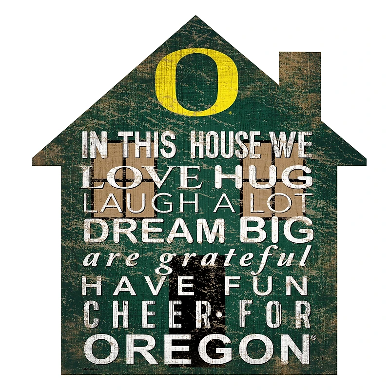 Oregon Ducks 12'' Team House Sign