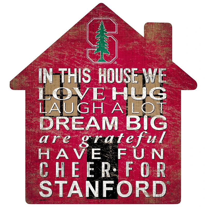 Stanford Cardinal 12'' Team House Sign